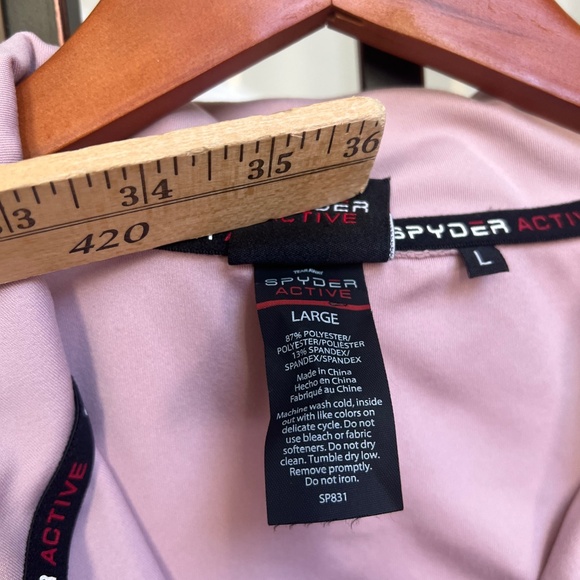 Spyder Active Fill Zip Track Jacket Pink Size Large - Picture 3 of 7